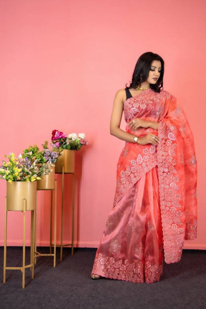 Shree 70 Beautiful Pure Organza Silk Designer Party Wear Saree Collection